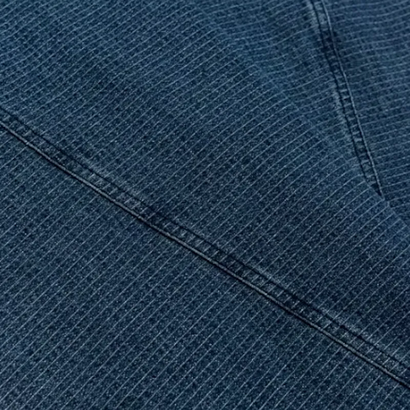 Mini check denim cargo jeans