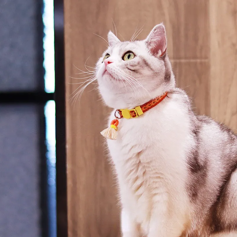 Mokka Adjustable Cat Collar with Bell - Comfort, Style, and Safety for Your Feline