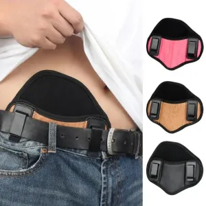 Molle Hunting Holster PU Leather Concealed Pouch Hunting Accessories