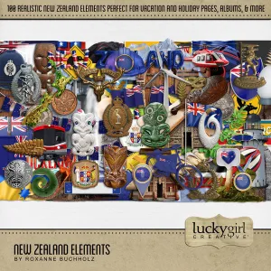 New Zealand Elements Digital Scrapbook Kit
