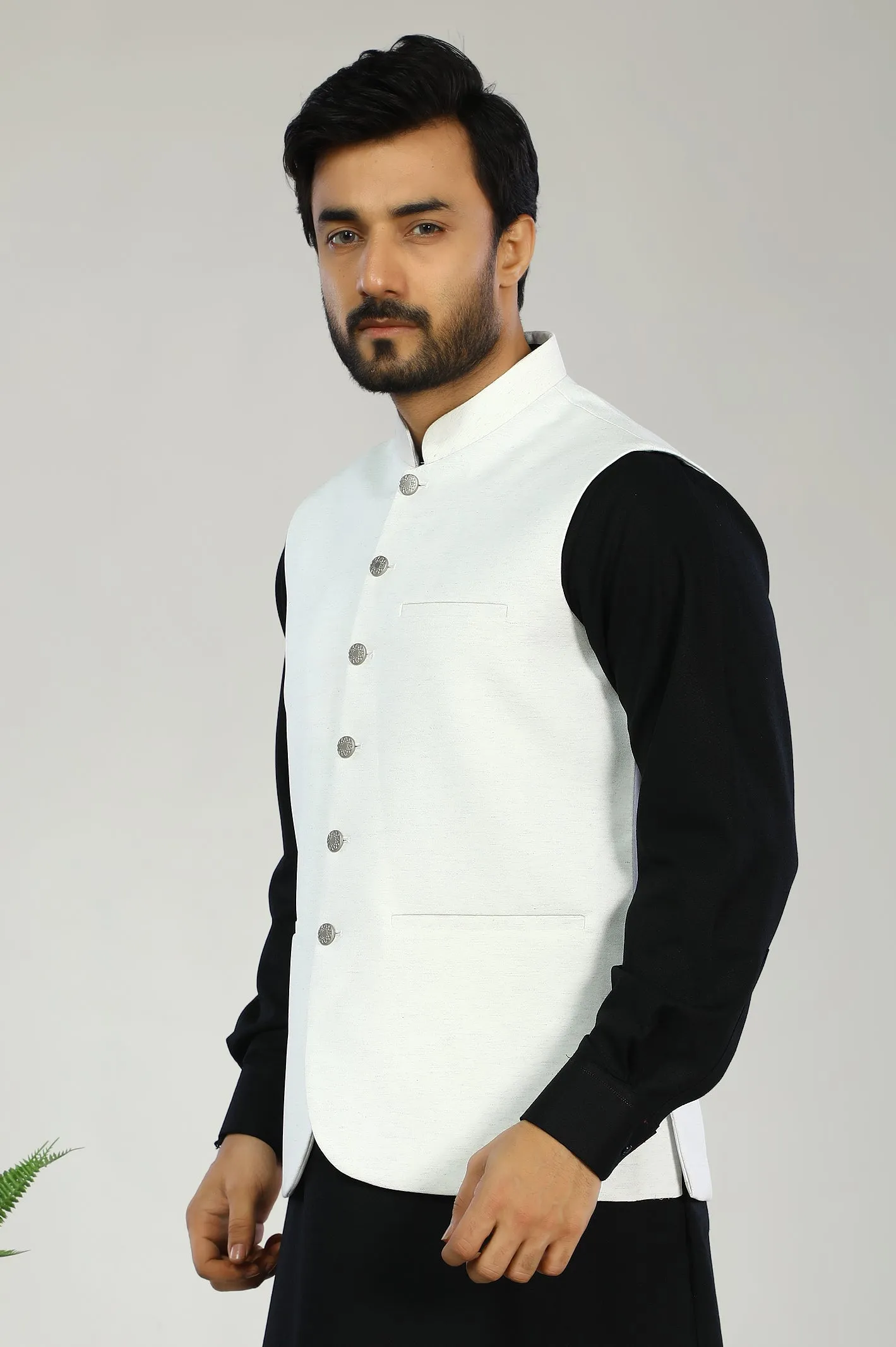 Off White Waist Coat