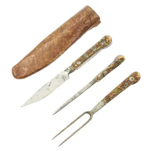 Original 17th Century German Hunting Trousse Set in Scabbard - Circa 1680
