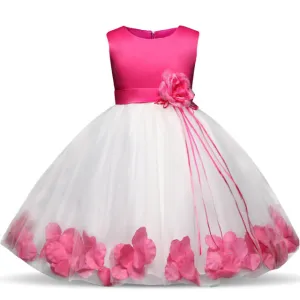 Petal Hem Floral Dress, Pink, Size 6M-24M