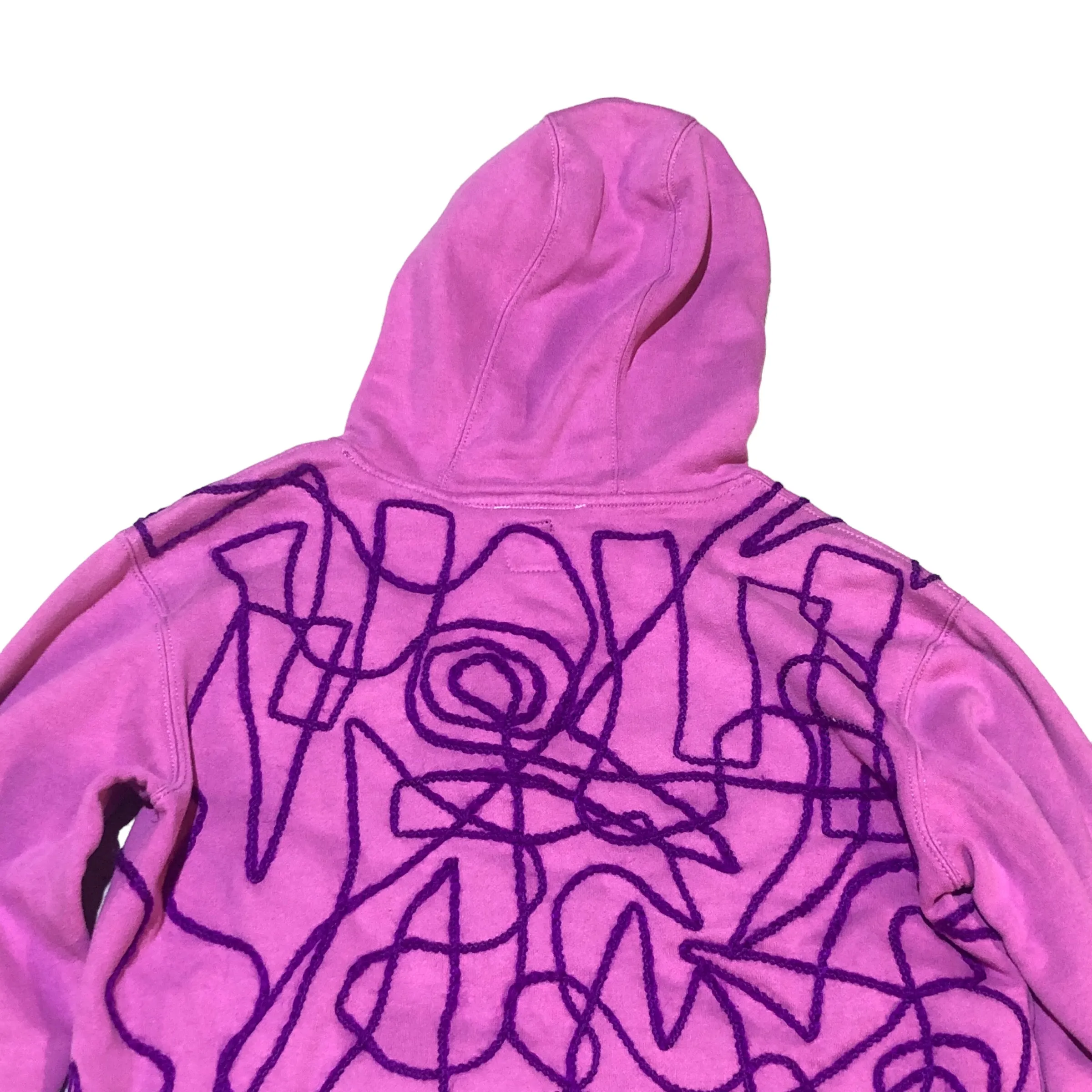 Pink/Purple Hand Patchwork Hoodie by Pattern Nation