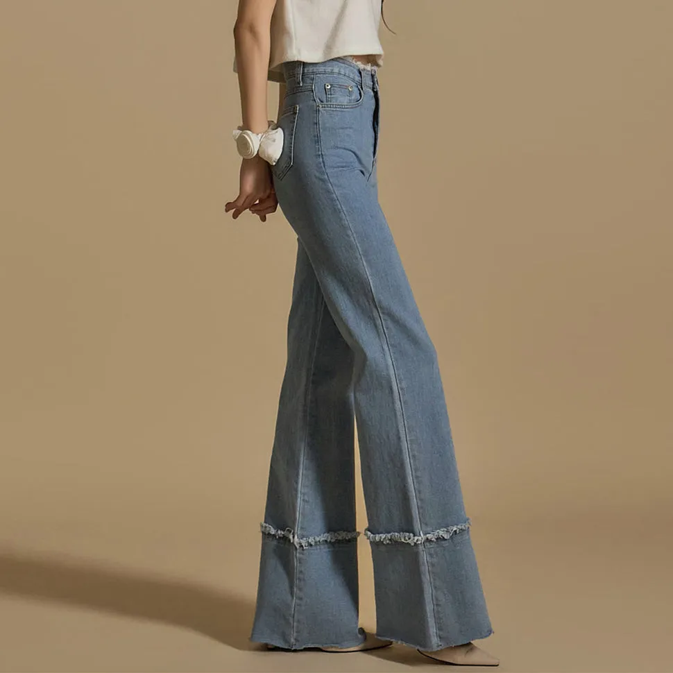 PJ429 Fringe Maxi Jeans