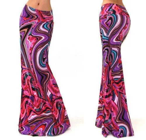 Plus Size Floor-length Stretch Maxi Beach Skirt
