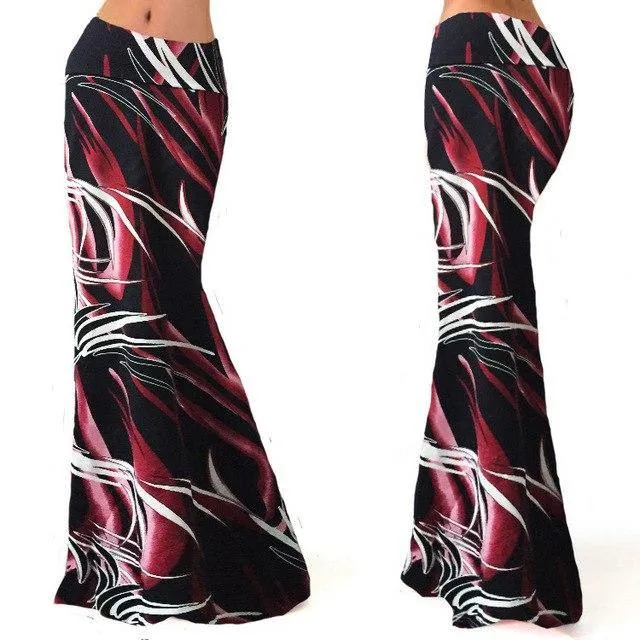 Plus Size Floor-length Stretch Maxi Beach Skirt
