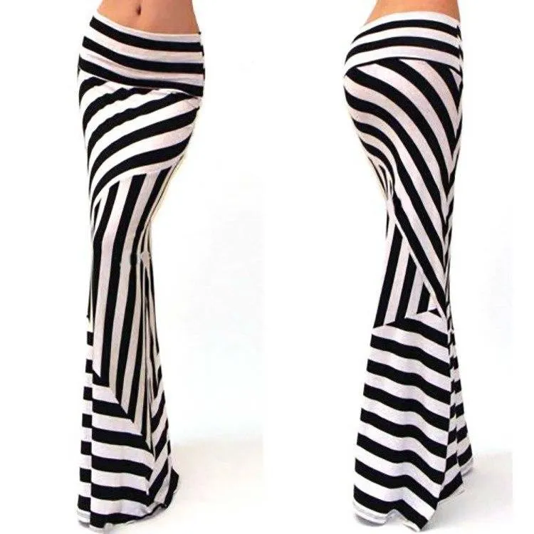 Plus Size Floor-length Stretch Maxi Beach Skirt