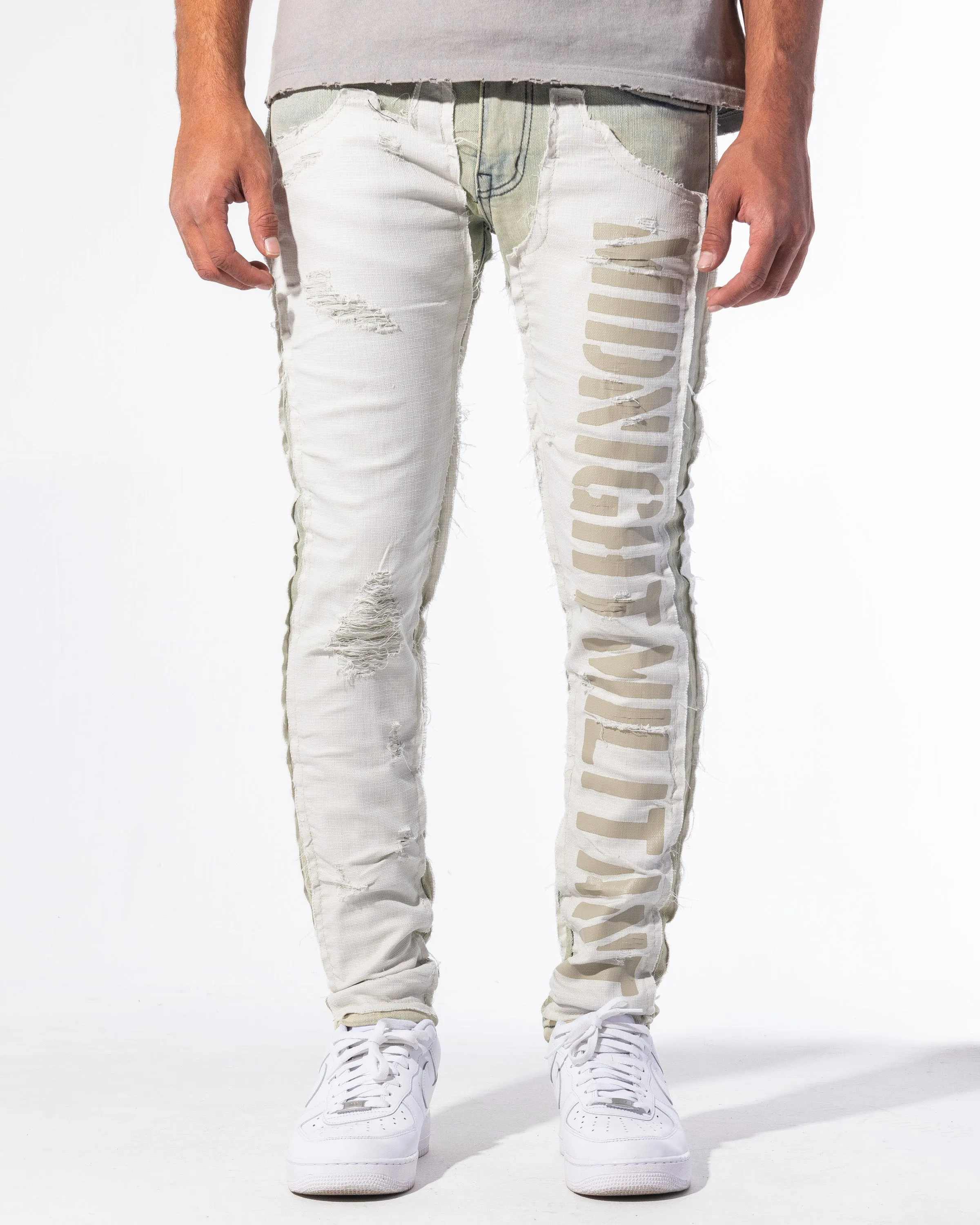 "RESISTANCE" DENIM (LIGHT WASH/CANVAS)