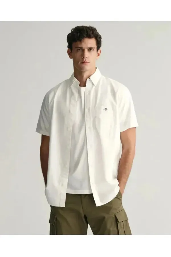 REG COTTON LINEN SS SHIRT
