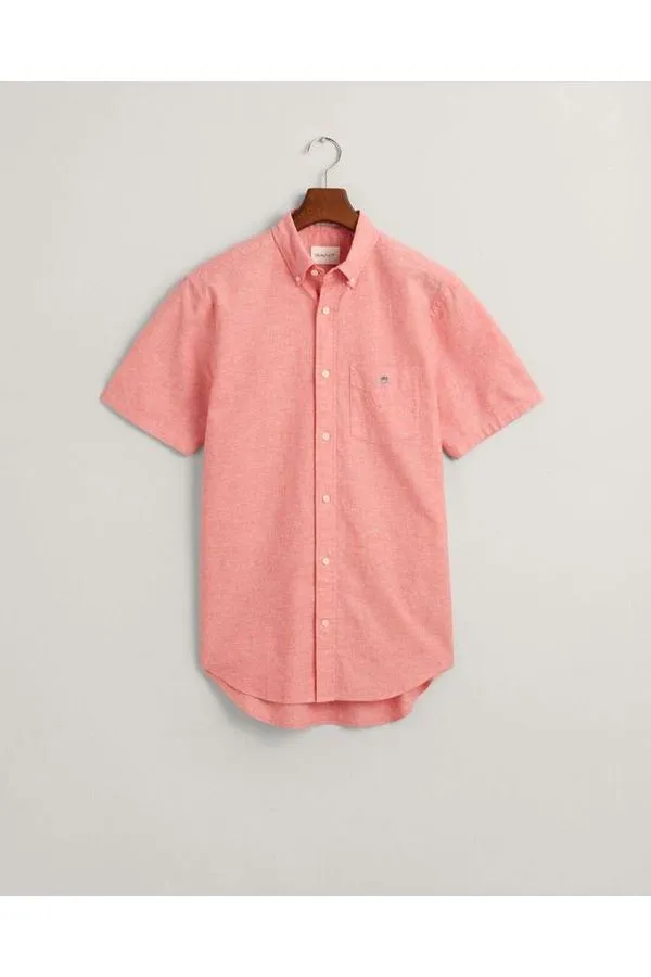 REG COTTON LINEN SS SHIRT