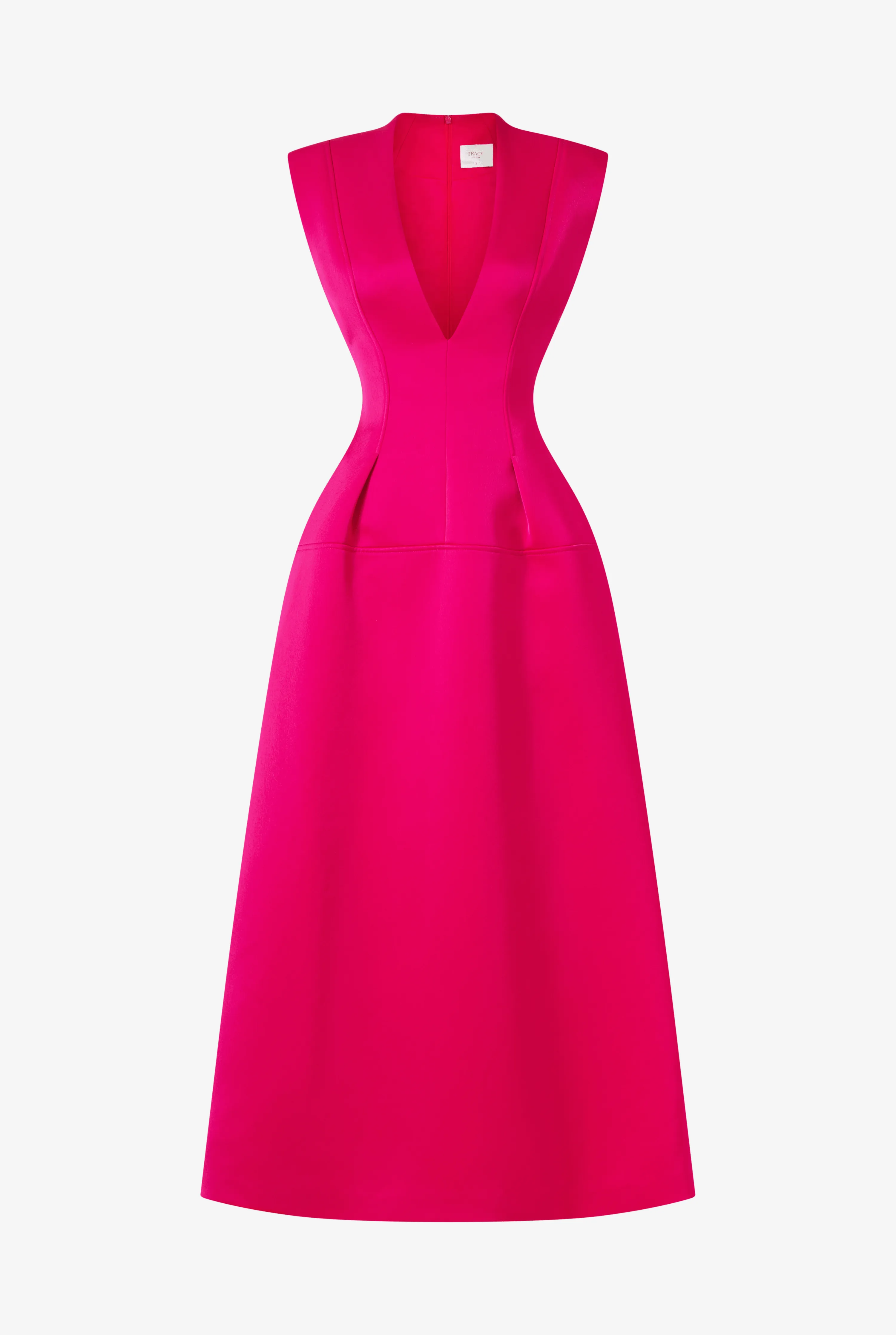 Sleeveless Pleated Coat Dress