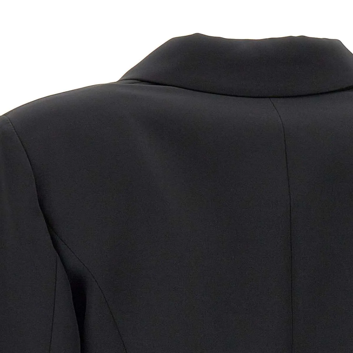 Slim Fit Black Crepe Blazer