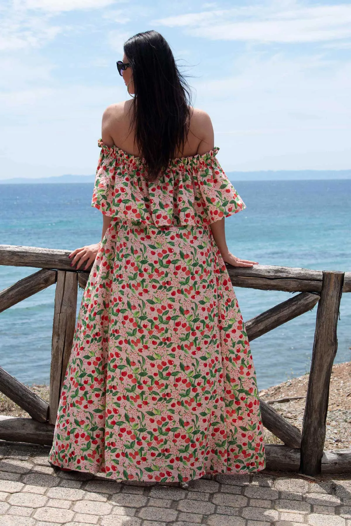 TARA Linen Loose Off Shoulders Dress