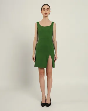 The Cannes Emerald Cotton Dress