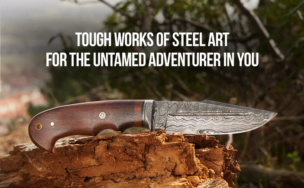 Tracker Damascus Hunting Knife