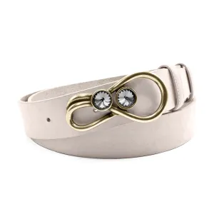Weathered Ivory Crystal Loop Grant Belt