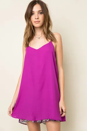 Womens Abstract Slip Dress. Reversible