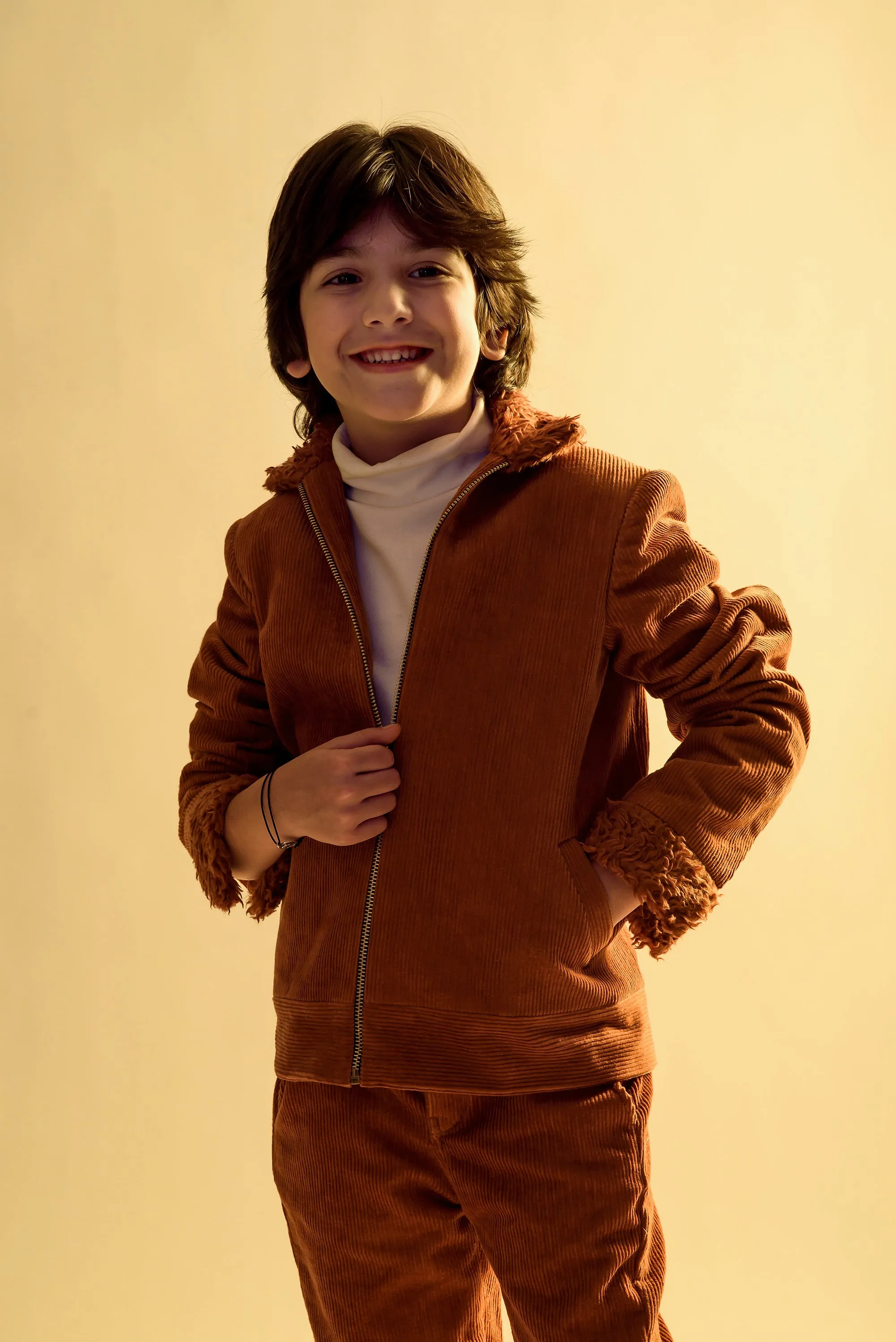 Woodland Blaze- Organic Corduroy Jacket & Trouser Set For Boys