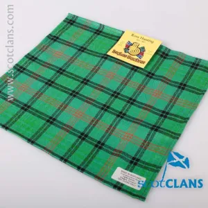 Wool Tartan Pocket Square in Ross Hunting Ancient Tartan