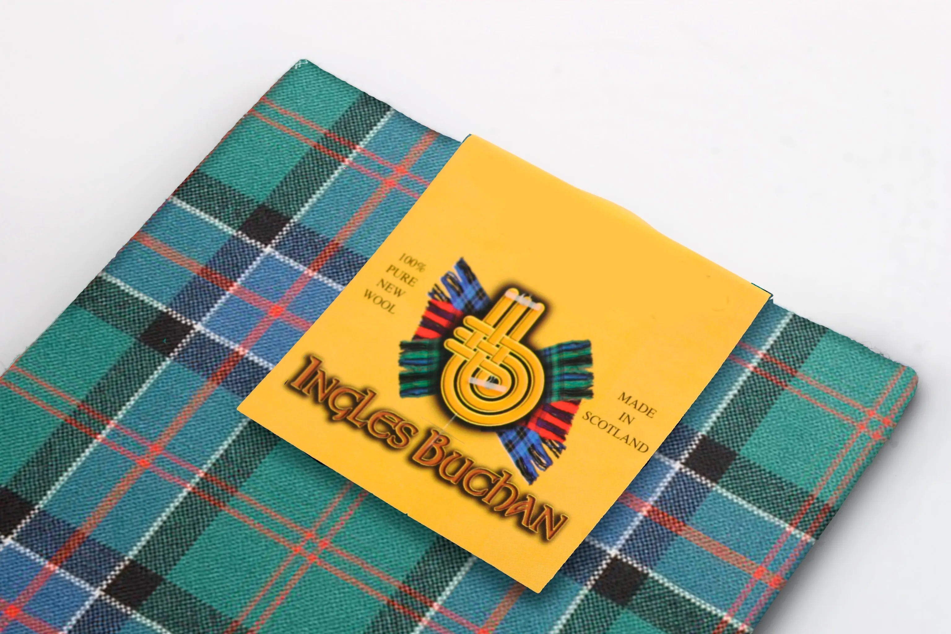 Wool Tartan Pocket Square in Sinclair Hunting Ancient Tartan