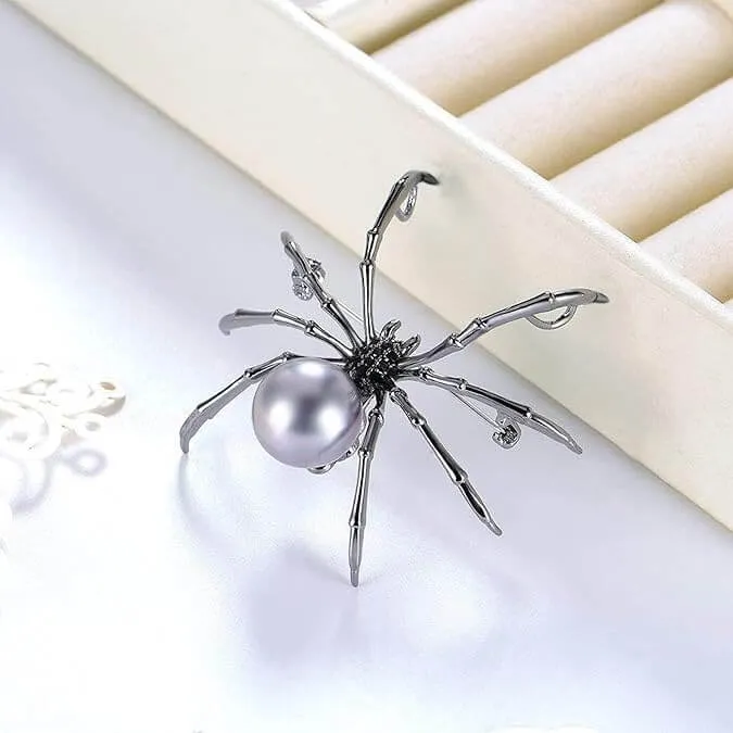 YourTies Halloween Silver Spider Lapel Pin for Formal Suit Matching